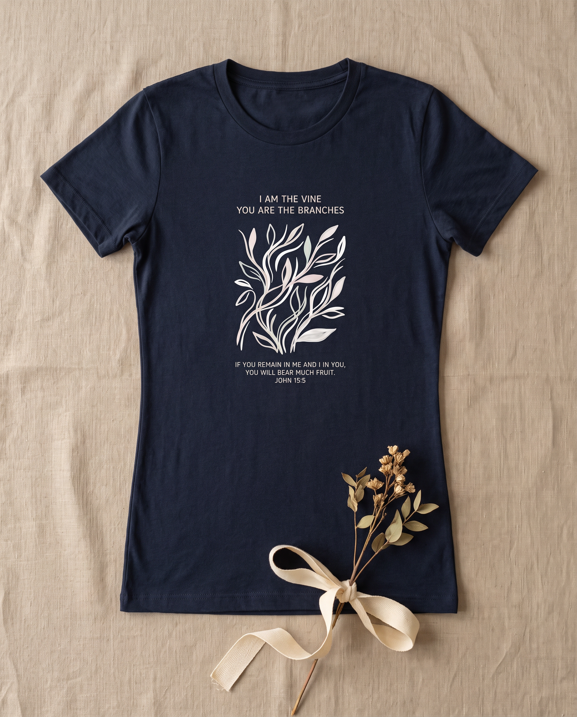 Faith That Grows Tee - French Navy