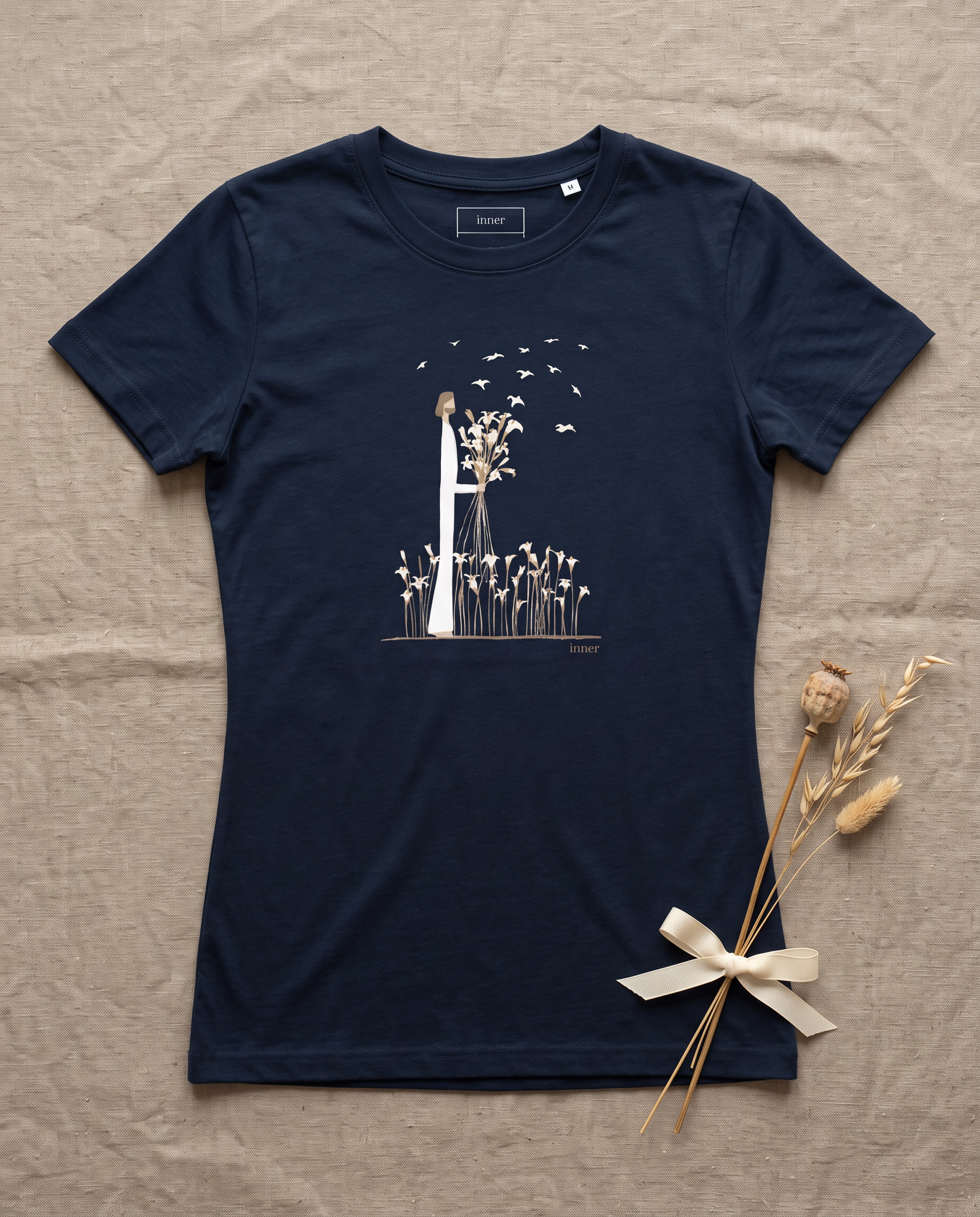 Garden of Praise Tee - French Navy