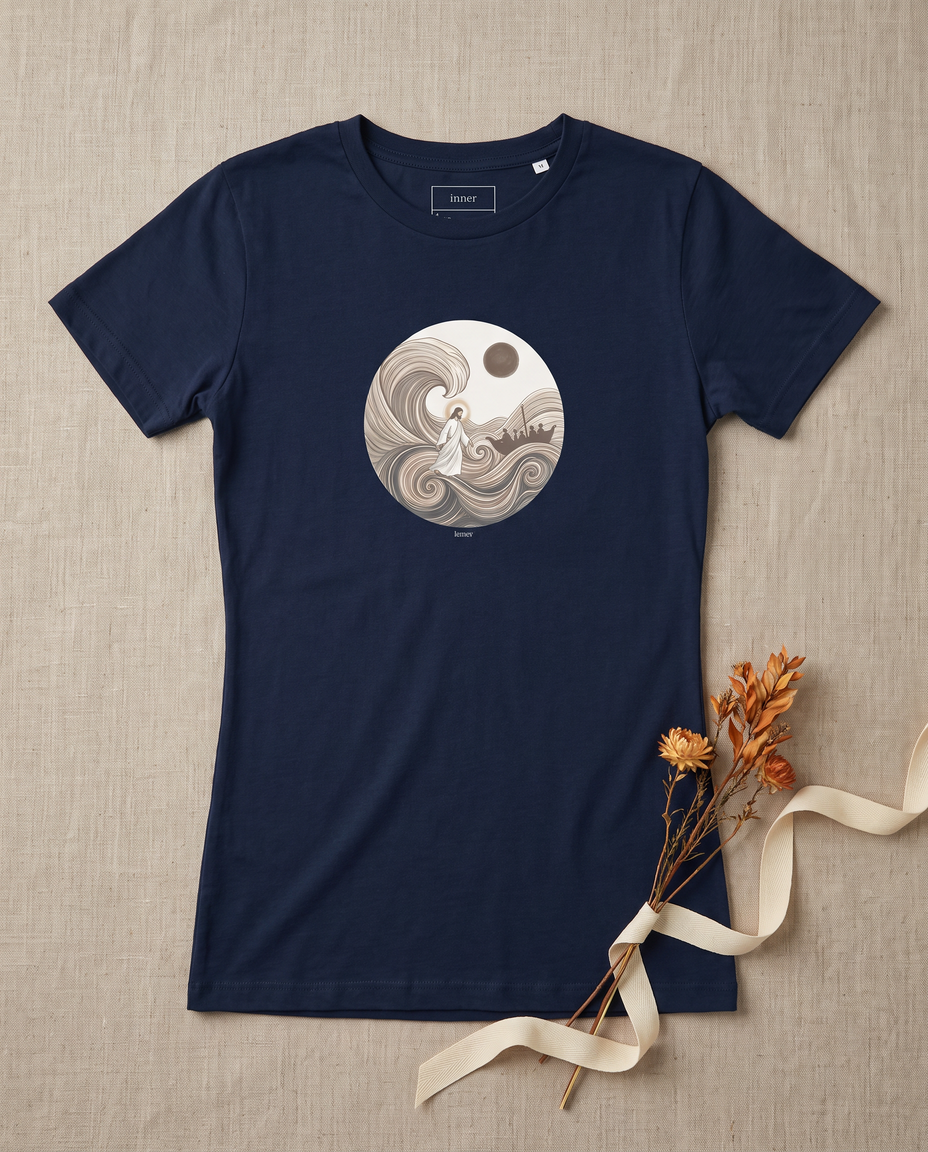 Peace Be Still Tee - French Navy