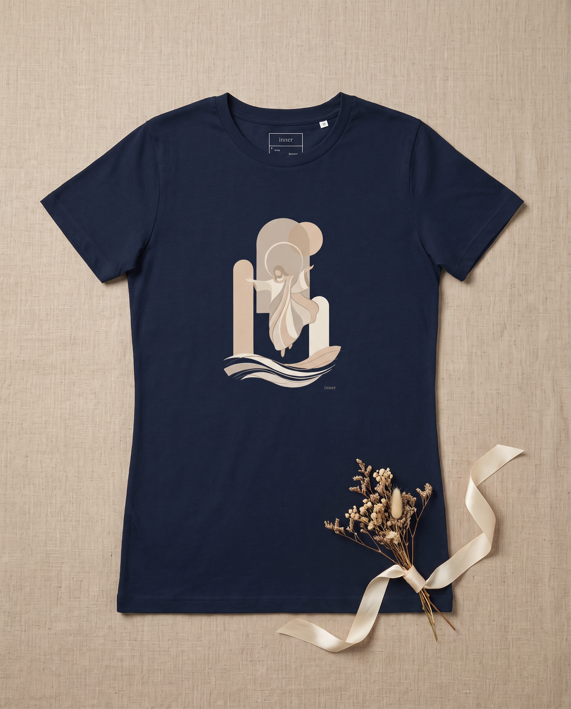 Risen in Glory Tee - French Navy