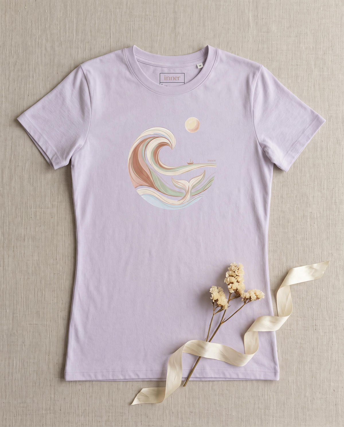 Moonlit Waves Tee - Lavender