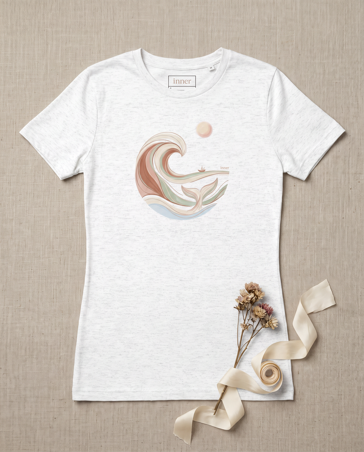Moonlit Waves Tee - Cool Heather Grey