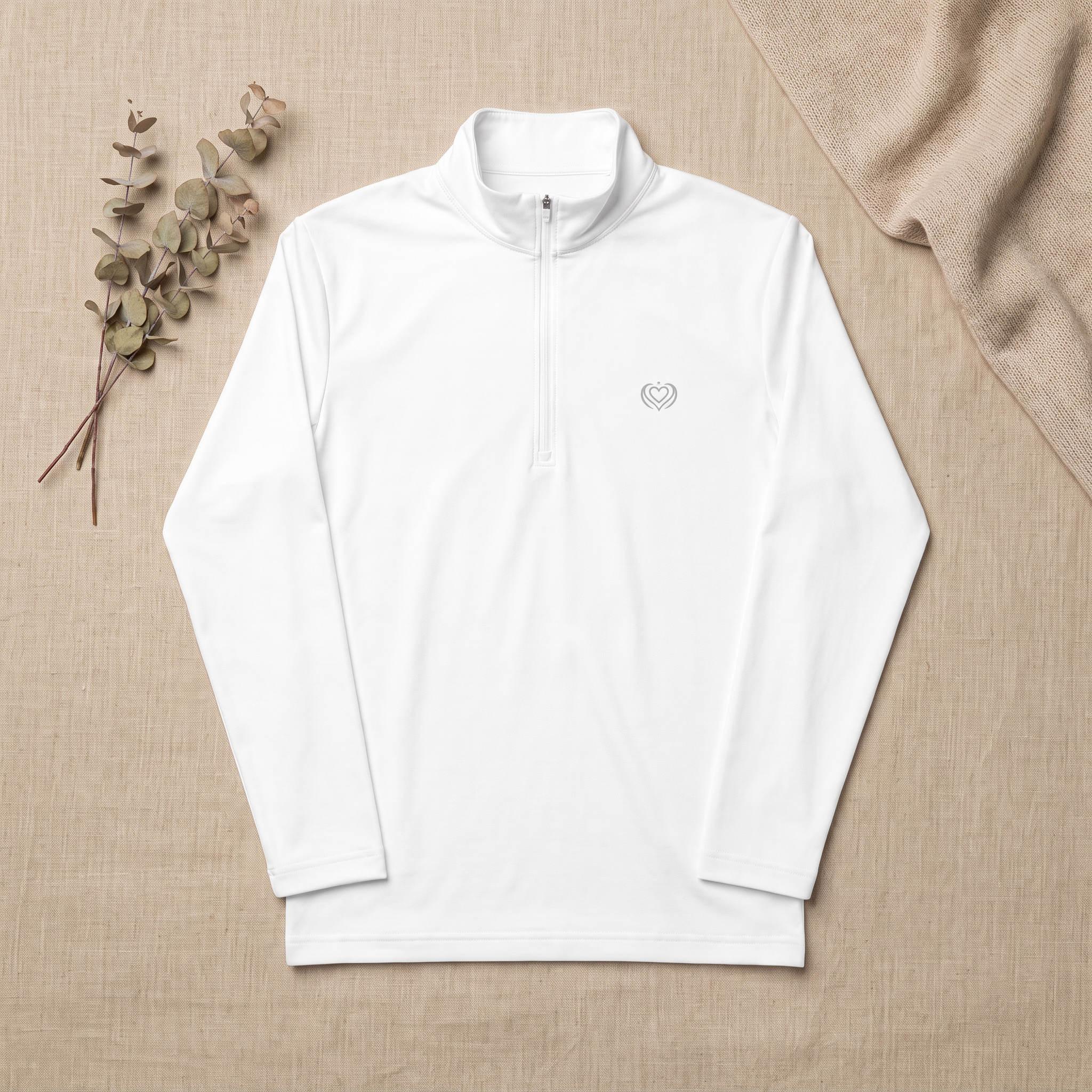 Living Water Quarter-Zip — flatlay
