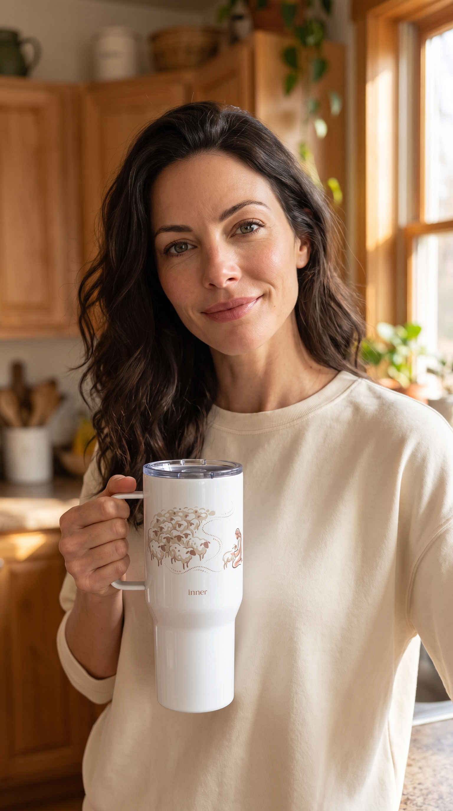 Tumbler The Good Shepherd — worn/held by model