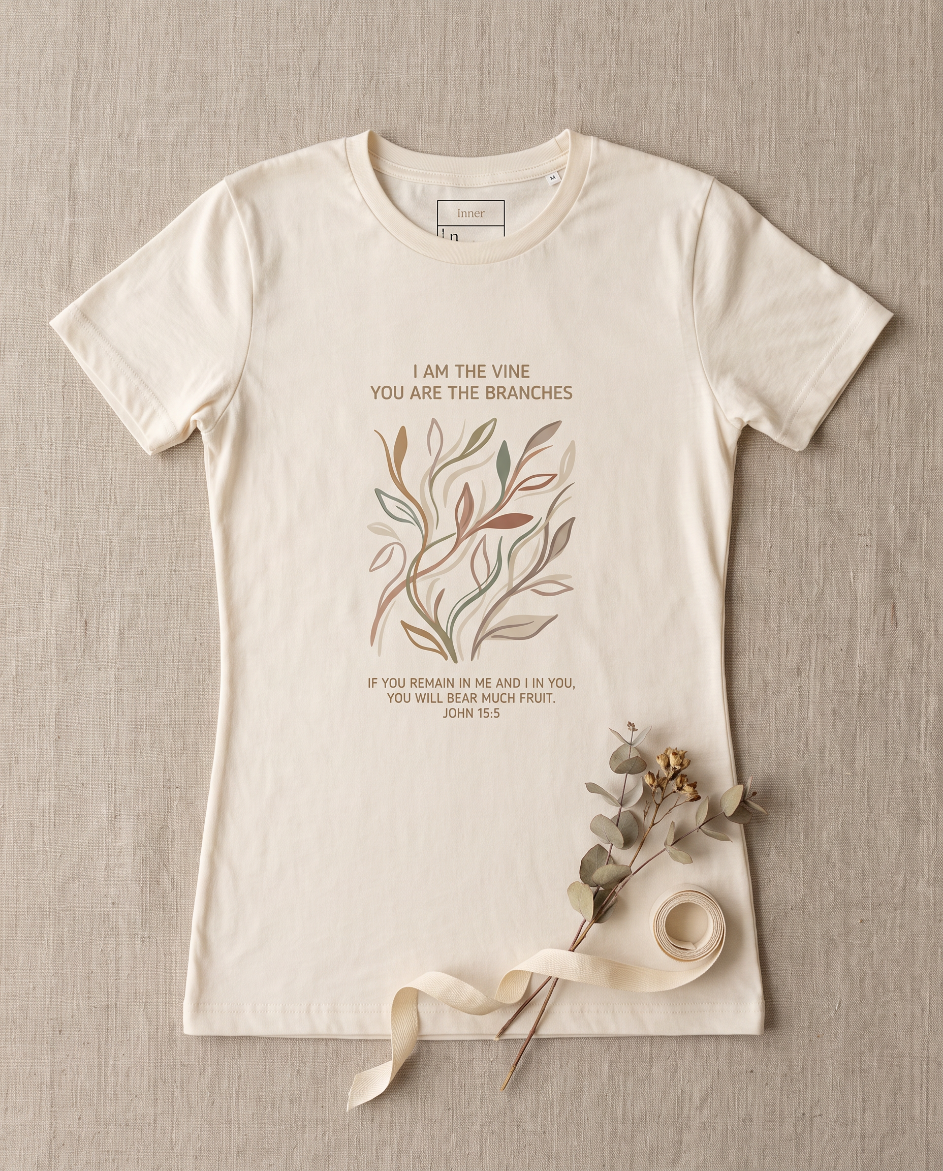 Faith That Grows Tee flatlay