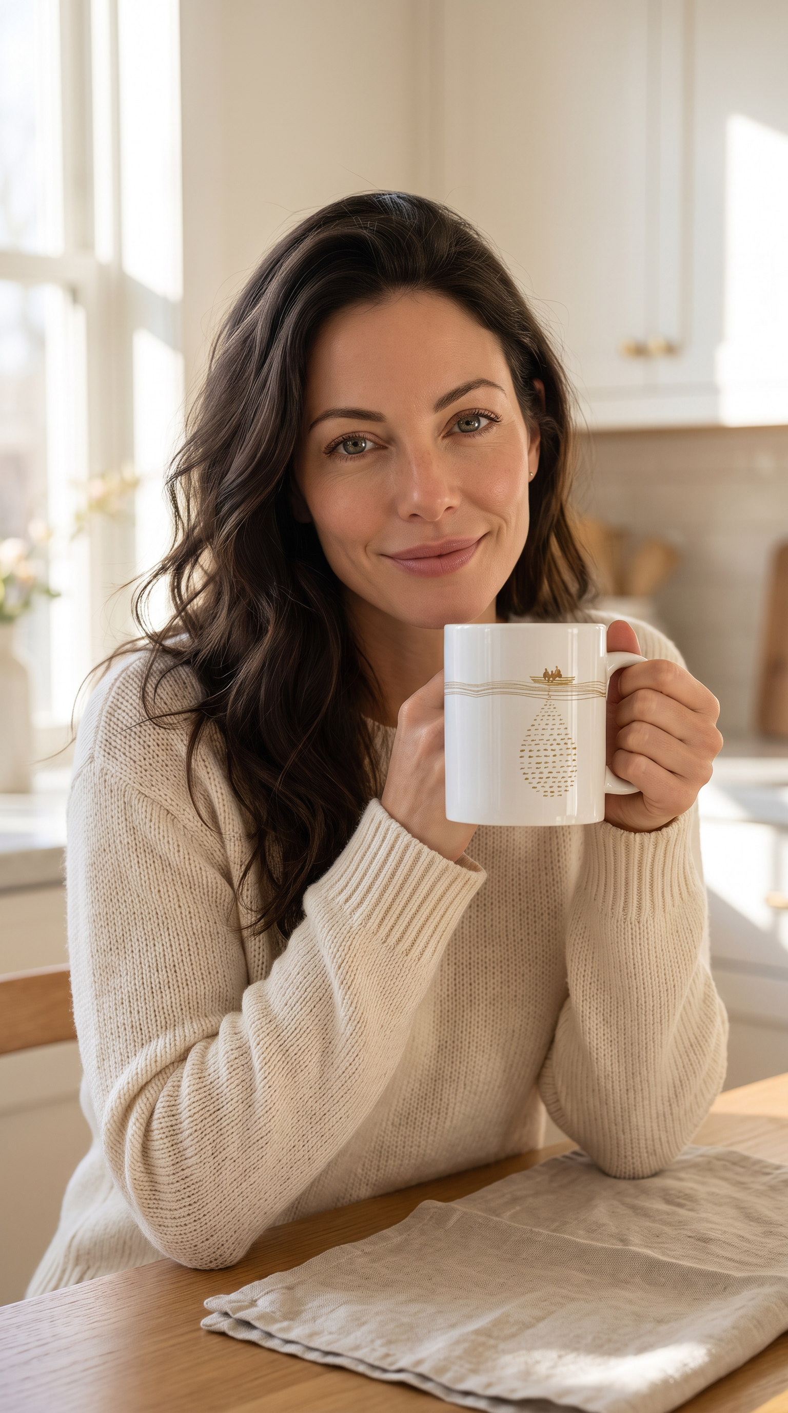 Christine wearing/using Mug Miraculous Catch