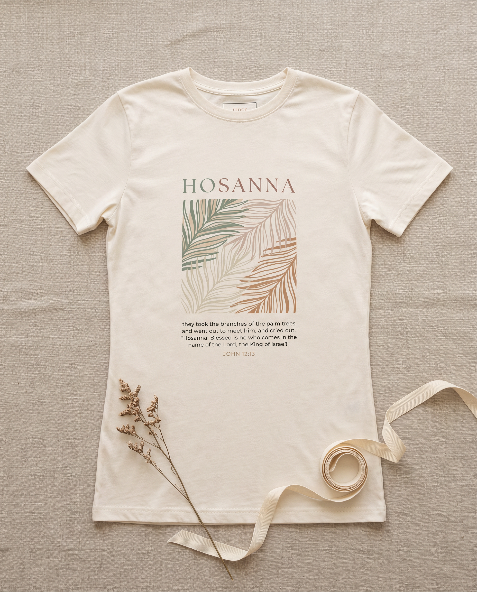 Hosanna to the King Tee flatlay