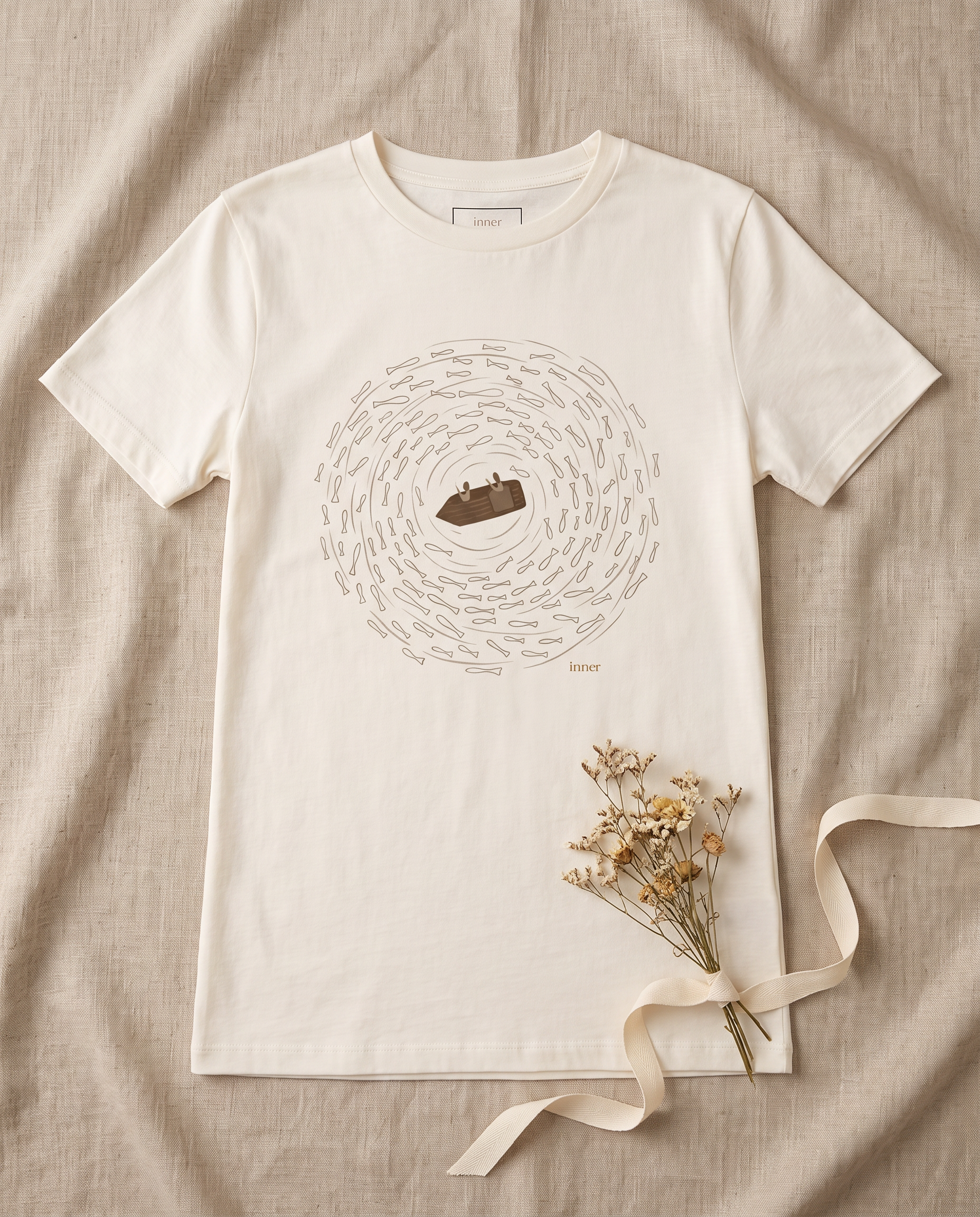 Into the Deep Tee flatlay