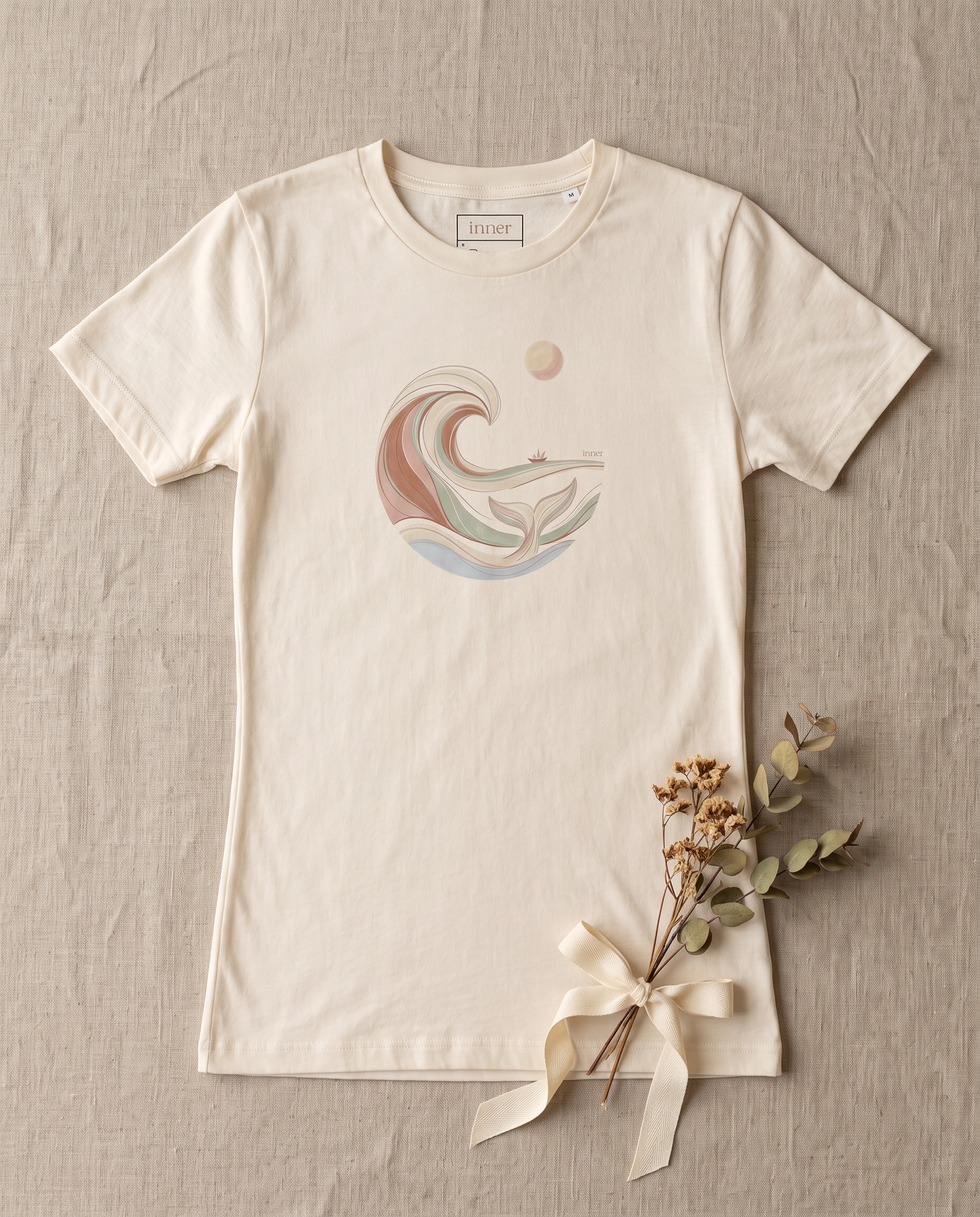Moonlit Waves Tee flatlay
