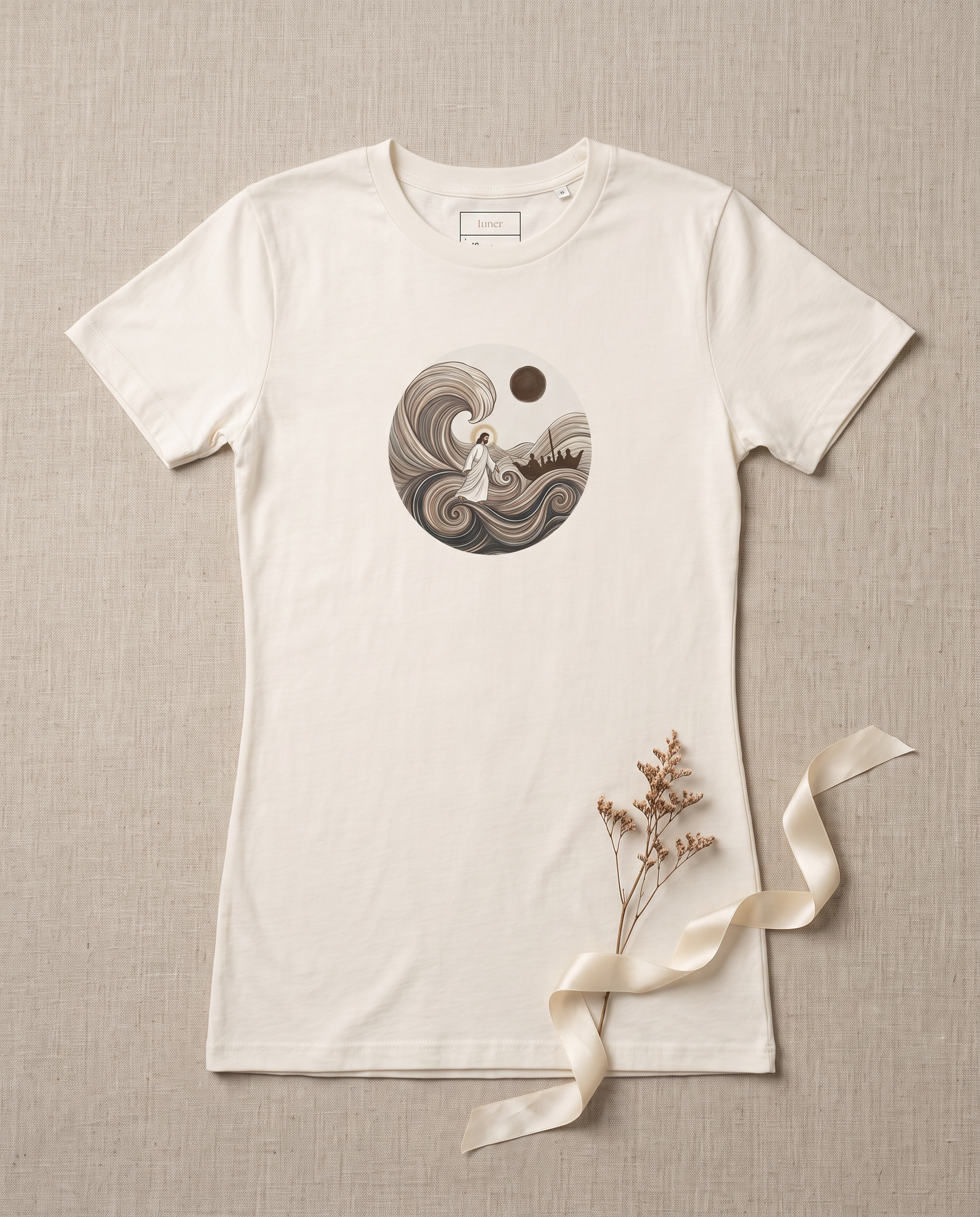 Peace Be Still Tee flatlay