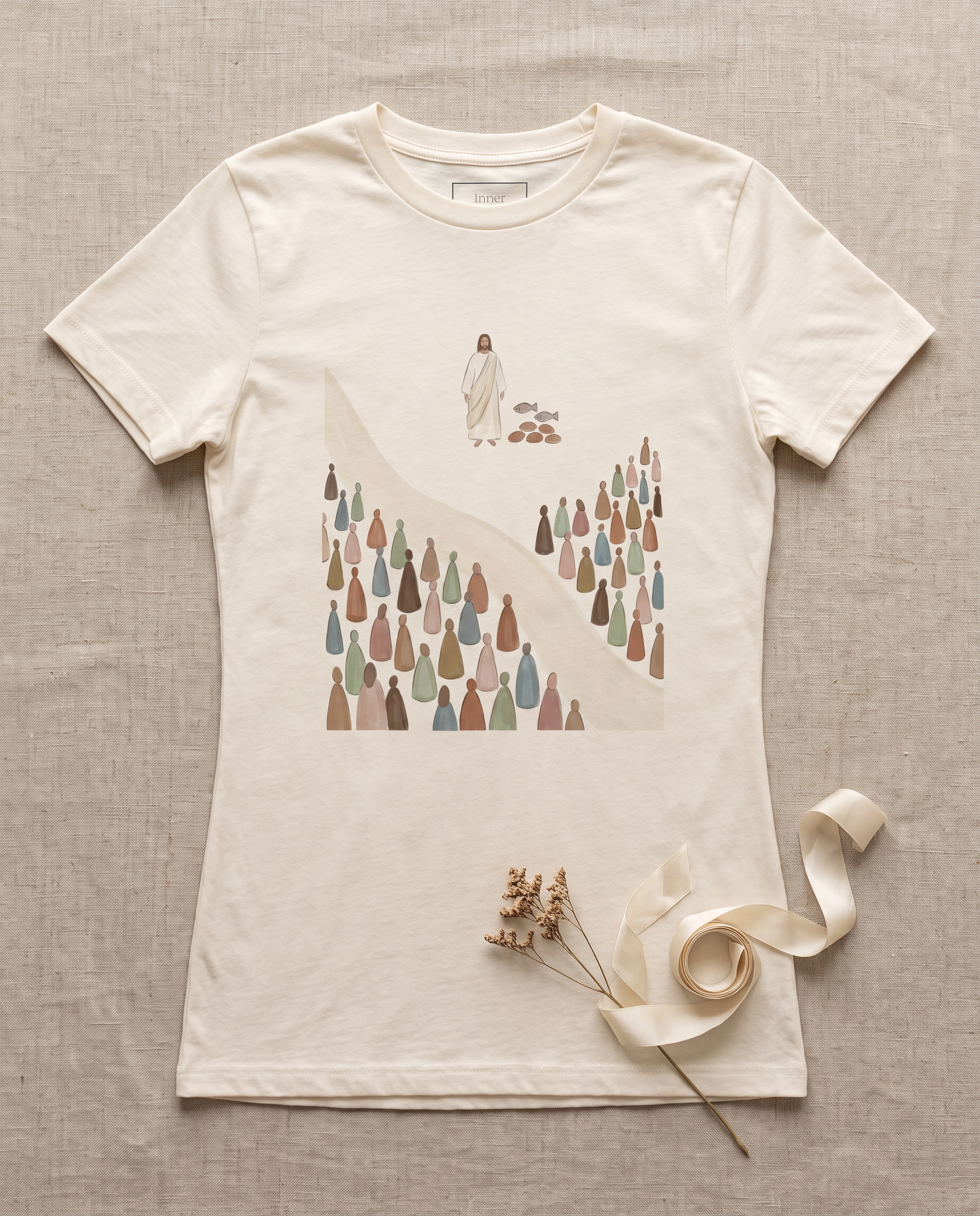 Walk With Him Tee flatlay